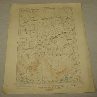 1915 USGS Topographic Map Churubusco Quadrangle NY New York