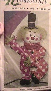 Vintage Bucilla Charley Clown 23 Toy Doll Embroidery Kit