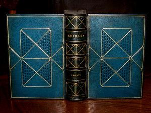 1889 CHARLOTTE BRONTE Rare Antique Leather Book Fine Binding Edition 