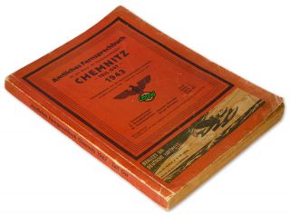  WW2 Address Phone Telephone Book * Chemnitz * 1943 * Vintage Directory
