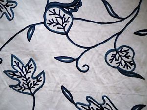Braemore Chennai in Porcelain Blue Crewel Fabric