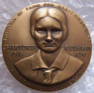 Charlotte Cushman Pegasus Medallic Art Hall of Fame for Great 