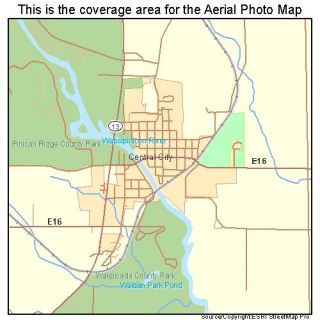 Central City Iowa Aerial Photography Map IA Poster Prin