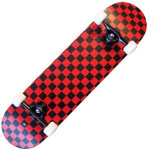 Checker Skateboard New Pro Complete Red Black Checkers
