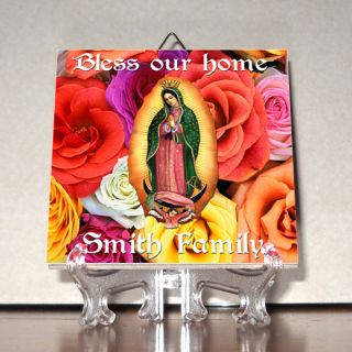   Guadalupe Customizable with Family Name Ceramic Tile Bless Home