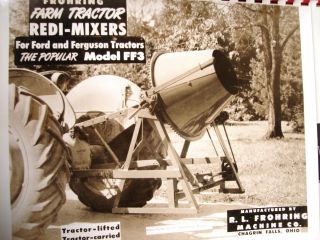 Frohring Cement Mixers Chagrin Falls Ohio 1950s Catalog