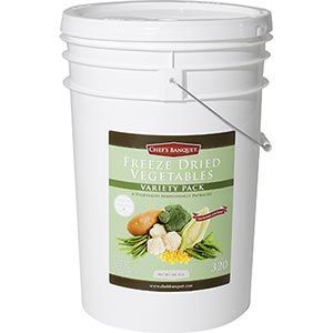 New Chefs Banquet Dried Vegetable Variety Emergency Food Pail 320 