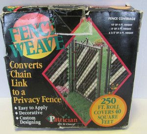 Fence Weave Chain Link Black Strips   Partially used   200 feet remain 