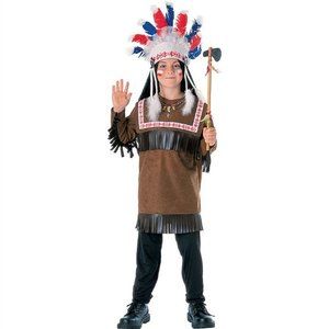 Childs Cherokee Indian Unisex Halloween or Thanksgiving Costume SM MD 