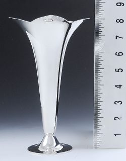Pretty Tiffany Company Sterling Silver Flared Flower Vase