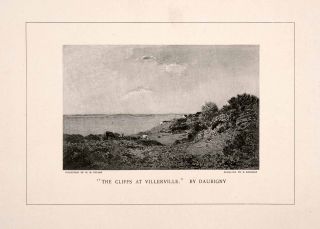   Engraving (Photoxylograph) Charles Francois Daubigny Cliff Villerville