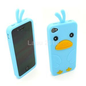 Skyblue Cute 3D Chick Chicken Duck Silicone Soft Cover Case Skin for 