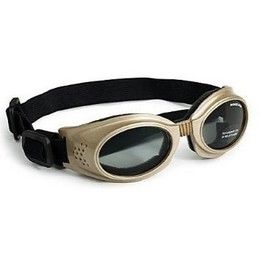 Doggles ORIGINALZ Dog Goggle Sunglasses in Chrome Frame / Smoke Lens 