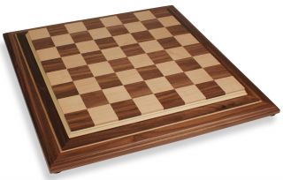 American Black Walnut & Maple Premier Chess Board   2.5 Squares
