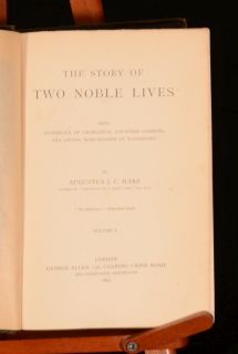 1893 3VOL Story of Two Noble Lives by Augustus Hare Illustrated First 