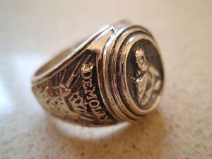 Antique Sterling Silver Chevalier Demolay Masonic Ring 17g Size 11 