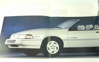 1991 91 Chevrolet Chevy Cavalier Convertible Brochure