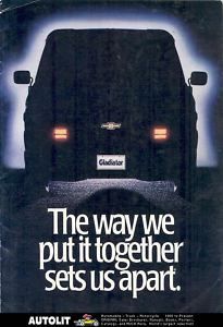 1988 Glaval Gladiator Chevrolet Conversion Van Brochure