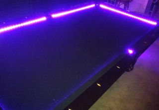 Bar Billiard Pool Table Bumper LED RGB Color Changing Light Beat to 