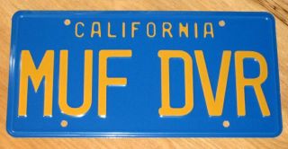 Cheech & Chong MUF DVR *Metal Stamped* License Plate 1964 64 Impala Up 