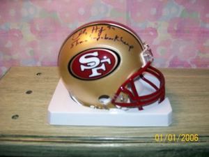 Charles Haley Signed SF 49ers Mini Helmet 5X SB Champ