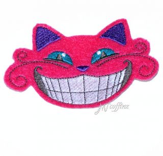 Cheshire Cat Alice in Wonderland Grin Smile Iron on Embroidered Patch 