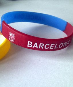 Barcelona F C Football soccer Messi Silicon Wristband Bracelet Fans 