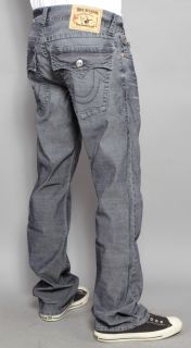 Mens True Religion Jeans Ricky Micro Corduroy Straight Leg Blue 30
