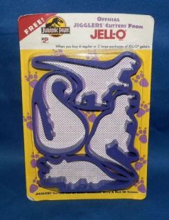   Jell O Jello Jigglers Promo Jurassic Park Cutters w Recipe