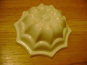 Antique Porcelain China Food Jello Mold E 1900s White