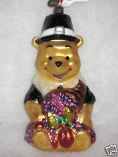 Winnie The Pooh Christopher Radko Thanksgiving Ornament Disney 