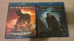   Begins The Dark Knight Blu Ray 3 Disc Set Lot Christopher Nolan
