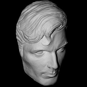 CHRISTOPHER REEVE ENHANCED 1978 LIFE MASK CAST IN LIGHT WEIGHT WHITE 
