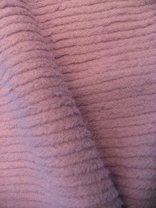 Huge Shabby Lilac Lavender Stripe Chenille Fabric 1 Yd
