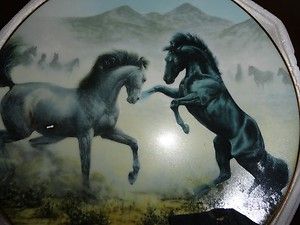 Horse Plate Unbridled Spirit Collection DESERT DUEL Chuck DeHaan