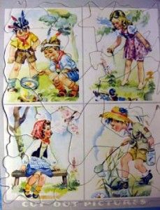 Scarce Vintage Childrens Picture Puzzle Nursery Rhymes