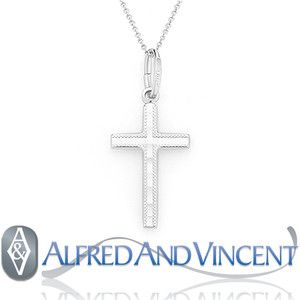 Cross Charm Pendant Christian Latin Crucifix Chain Necklace in 