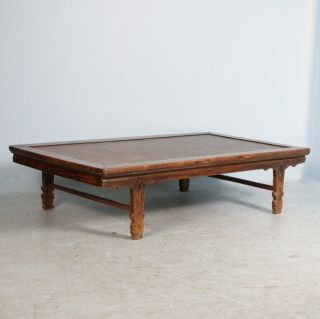 Large Antique Chinese Rattan Coffee Table Circa 1880