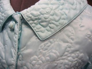 Vtg 50s Lord Taylor Tea House Oriental Quilted Powder Blue Bedjacket 