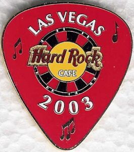 Hard Rock Cafe Las Vegas 2003 Casino Chip Guitar Pick Pin