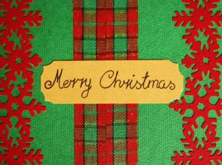 Merry Christmas Greeting Card Scrapbooking Handmade Card Snowflakes 