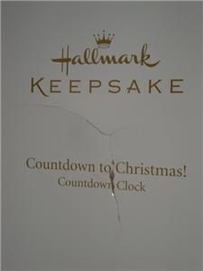 Hallmark Keepsake Countdown to Christmas Countdown Clock NEW & MINT 