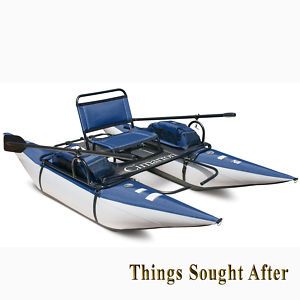Cimarron 8 Fly Fishing Pontoon Boat Blue & Silver Class 1 Eight Foot 