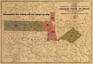 1884 Cherokee Nation Missouri Oklahoma Arkansas Map