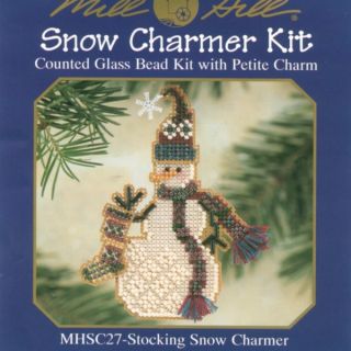 Stocking Snow Charmer Beaded Christmas Ornament Kit Mill Hill 2001 