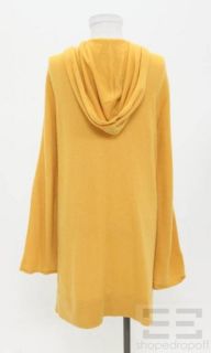 Christopher Fischer Golden Yellow Cashmere Hooded Sweater Size XL