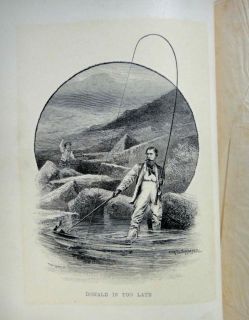 1893 Antique 481 PG Fishing Trout Salmon Engravings Rod Reel Lure