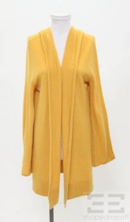 Christopher Fischer Golden Yellow Cashmere Hooded Sweater Size XL