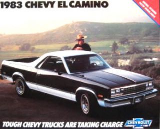 1983 Chevrolet El Camino Sales Brochure 83 SS Mint