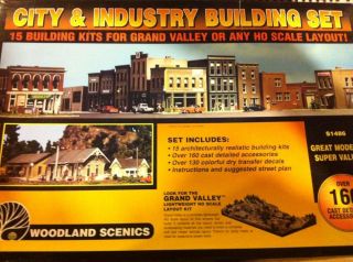 Woodland Scenics City Industry Set HO S1486 New Kit Model Train